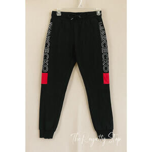 MARC ECKO Cut&Sew Jogger Pants Sm Black Red Streetwear Y2K